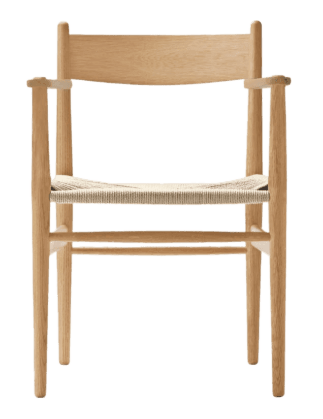 CH37 stol i olieret eg med naturflet