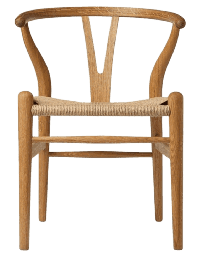 Y- stol i olieret eg, med natur flet